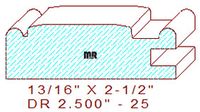 Cabinet Door Moulding 2-1/2" - 25 Cabinet Door Moulding 2-1/2" - 25