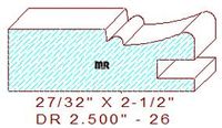 Cabinet Door Moulding 2-1/2" - 26 Cabinet Door Moulding 2-1/2" - 26