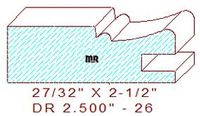 Cabinet Door Moulding 2-1/2" - 26