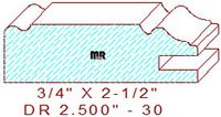 Cabinet Door Moulding 2-1/2" - 30 Cabinet Door Moulding 2-1/2" - 30
