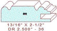 Cabinet Door Moulding 2-1/2" - 36 Cabinet Door Moulding 2-1/2" - 36