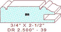 Cabinet Door Moulding 2-1/2" - 39 Cabinet Door Moulding 2-1/2" - 39