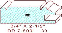 Cabinet Door Moulding 2-1/2" - 39