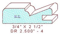 Cabinet Door Moulding 2-1/2" - 4