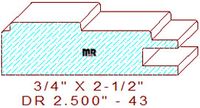 Cabinet Door Moulding 2-1/2" - 43 Cabinet Door Moulding 2-1/2" - 43