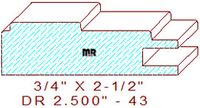 Cabinet Door Moulding 2-1/2" - 43