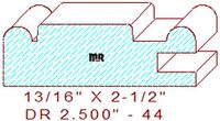 Cabinet Door Moulding 2-1/2" - 44