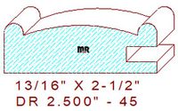 Cabinet Door Moulding 2-1/2" - 45