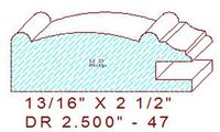 Cabinet Door Moulding 2-1/2" - 47 Cabinet Door Moulding 2-1/2" - 47