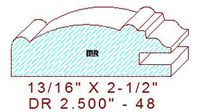 Cabinet Door Moulding 2-1/2" - 48 Cabinet Door Moulding 2-1/2" - 48