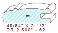 Cabinet Door Moulding 2-1/2" - 52 Cabinet Door Moulding 2-1/2" - 52