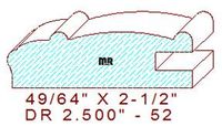 Cabinet Door Moulding 2-1/2" - 52 