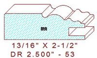 Cabinet Door Moulding 2-1/2" - 53 Cabinet Door Moulding 2-1/2" - 53