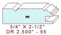 Cabinet Door Moulding 2-1/2" - 55 