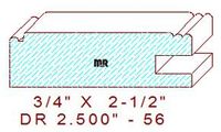 Cabinet Door Moulding 2-1/2" - 56 Cabinet Door Moulding 2-1/2" - 56