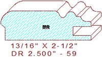 Cabinet Door Moulding 2-1/2" - 59 Cabinet Door Moulding 2-1/2" - 59