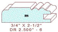 Cabinet Door Moulding 2-1/2" - 6 Cabinet Door Moulding 2-1/2" - 6
