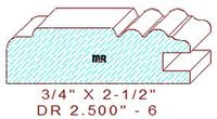 Cabinet Door Moulding 2-1/2" - 6