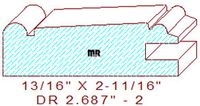 Cabinet Door Moulding 2-11/16" - 2 Cabinet Door Moulding 2-11/16" - 2