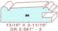 Cabinet Door Moulding 2-11/16" - 2