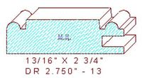 Cabinet Door Moulding 2-3/4" - 13 Cabinet Door Moulding 2-3/4" - 13