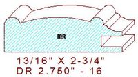 Cabinet Door Moulding 2-3/4" - 16 Cabinet Door Moulding 2-3/4" - 16
