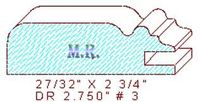Cabinet Door Moulding 2-3/4" - 3 Cabinet Door Moulding 2-3/4" - 3