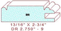Cabinet Door Moulding 2-3/4" - 9 Cabinet Door Moulding 2-3/4" - 9