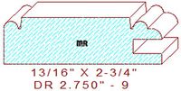 Cabinet Door Moulding 2-3/4" - 9