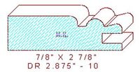 Cabinet Door Moulding 2-7/8" - 10 Cabinet Door Moulding 2-7/8" - 10