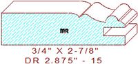 Cabinet Door Moulding 2-7/8" - 15 Cabinet Door Moulding 2-7/8" - 15