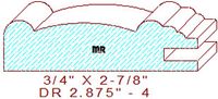 Cabinet Door Moulding 2-7/8" - 4