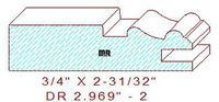 Cabinet Door Stile/Rail 2-31/32" - 2