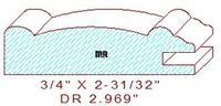 Cabinet Door Stile/Rail 2-31/32" Cabinet Door Stile/Rail 2-31/32"