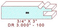 Cabinet Door Stile/Rail 3" - 100 Cabinet Door Stile/Rail 3" - 100