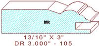Cabinet Door Moulding 3" - 105 Cabinet Door Moulding 3" - 105