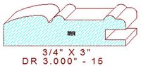 Cabinet Door Moulding 3" - 15 Cabinet Door Moulding 3" - 15