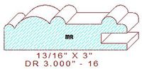Cabinet Door Moulding 3" - 16 Cabinet Door Moulding 3" - 16