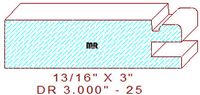 Cabinet Door Moulding 3" - 25