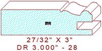 Cabinet Door Moulding 3" - 28