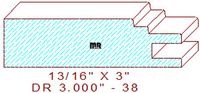 Cabinet Door Moulding 3" - 38 Cabinet Door Moulding 3" - 38
