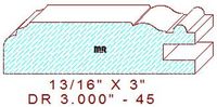 Cabinet Door Moulding 3" - 45 Cabinet Door Moulding 3" - 45