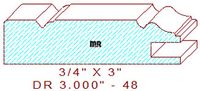 Cabinet Door Moulding 3" - 48 Cabinet Door Moulding 3" - 48