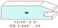Cabinet Door Moulding 3" - 56 Cabinet Door Moulding 3" - 56