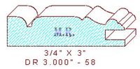 Cabinet Door Moulding 3" - 58