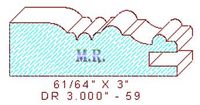 Cabinet Door Moulding 3" - 59 Cabinet Door Moulding 3" - 59