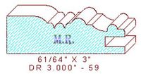 Cabinet Door Moulding 3" - 59