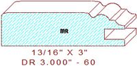 Cabinet Door Moulding 3" - 60 Cabinet Door Moulding 3" - 60