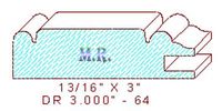 Cabinet Door Moulding 3" - 64
