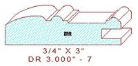 Cabinet Door Rail Moulding 3" - 7 Cabinet Door Rail Moulding 3" - 7
